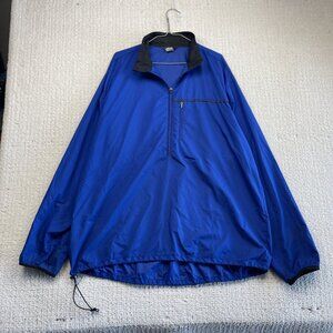VTG MEC Mountain Equipment Co-op Light shell Jacket Dark Royal Blue Mens 2XL